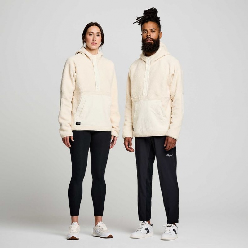 Saucony Recovery Sherpa Pullover Men's Hoodie Cream | NZ DNVKY