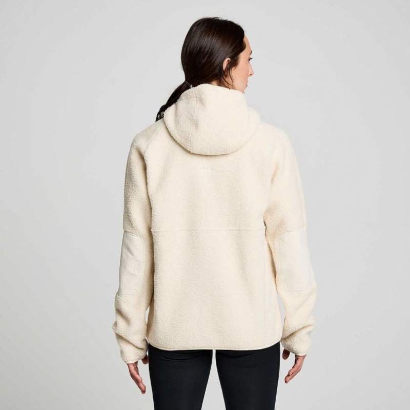 Saucony Recovery Sherpa Pullover Women's Hoodie Beige | NZ FEOTK