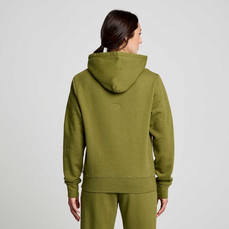 Saucony Recovery Women's Hoodie Olive | NEW ZEALAND GXHTY