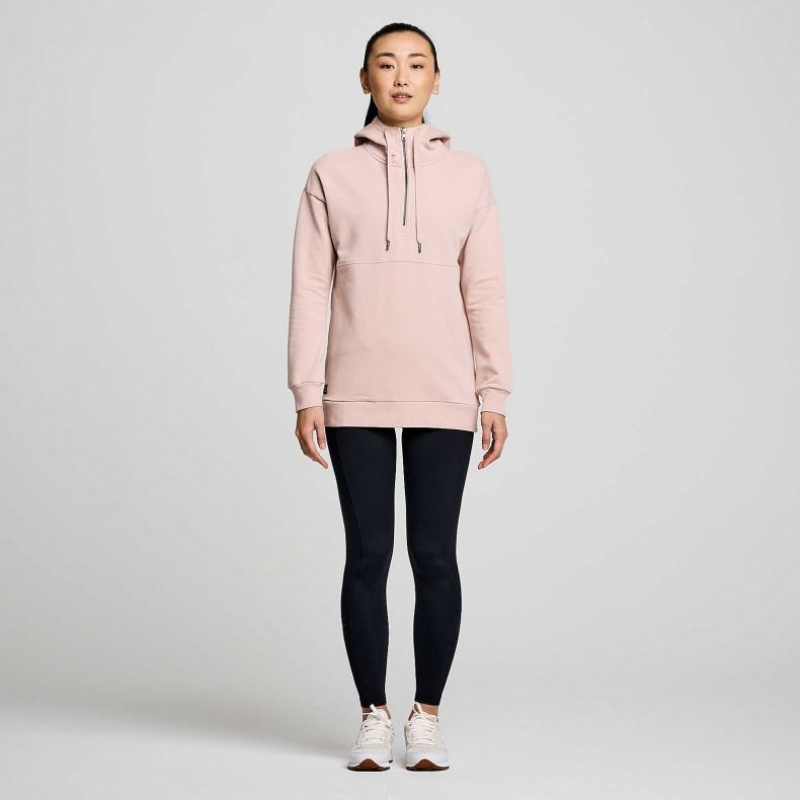 Saucony Recovery Zip Tunic Women's Hoodie Pink | NEW ZEALAND RPGJK