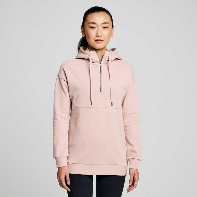 Saucony Recovery Zip Tunic Women\'s Hoodie Pink | NEW ZEALAND RPGJK