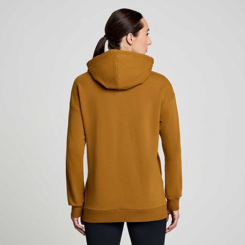 Saucony Recovery Zip Tunic Women's Hoodie Brown | NZ ULMDY