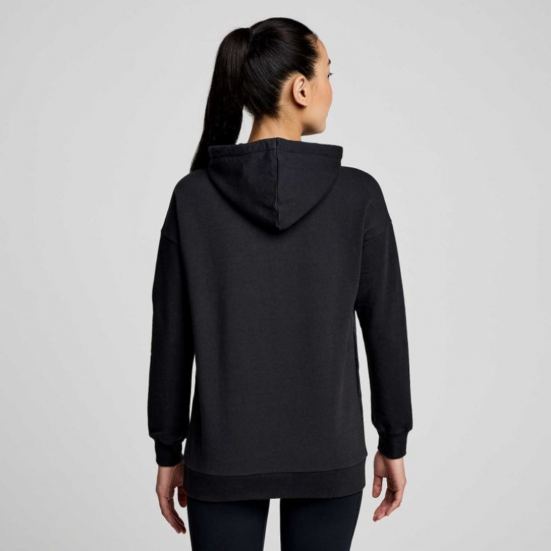 Saucony Recovery Zip Tunic Women's Hoodie Black | NEW ZEALAND GRFEA