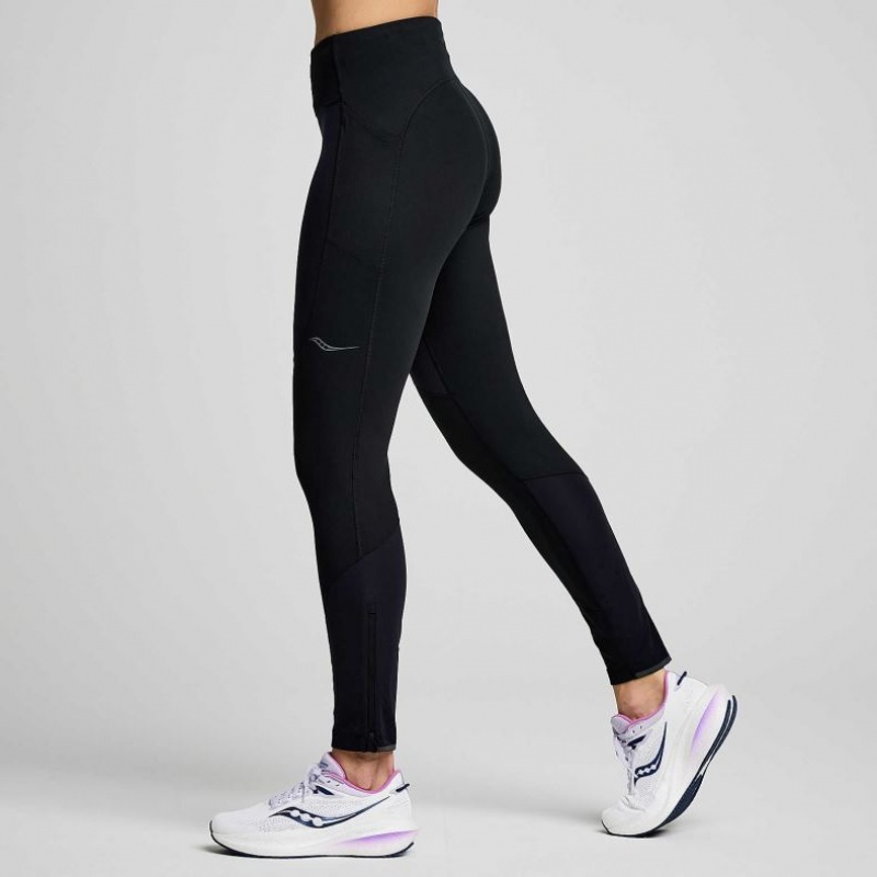 Saucony Runshield Women's Tight Black | NEW ZEALAND PQKRA