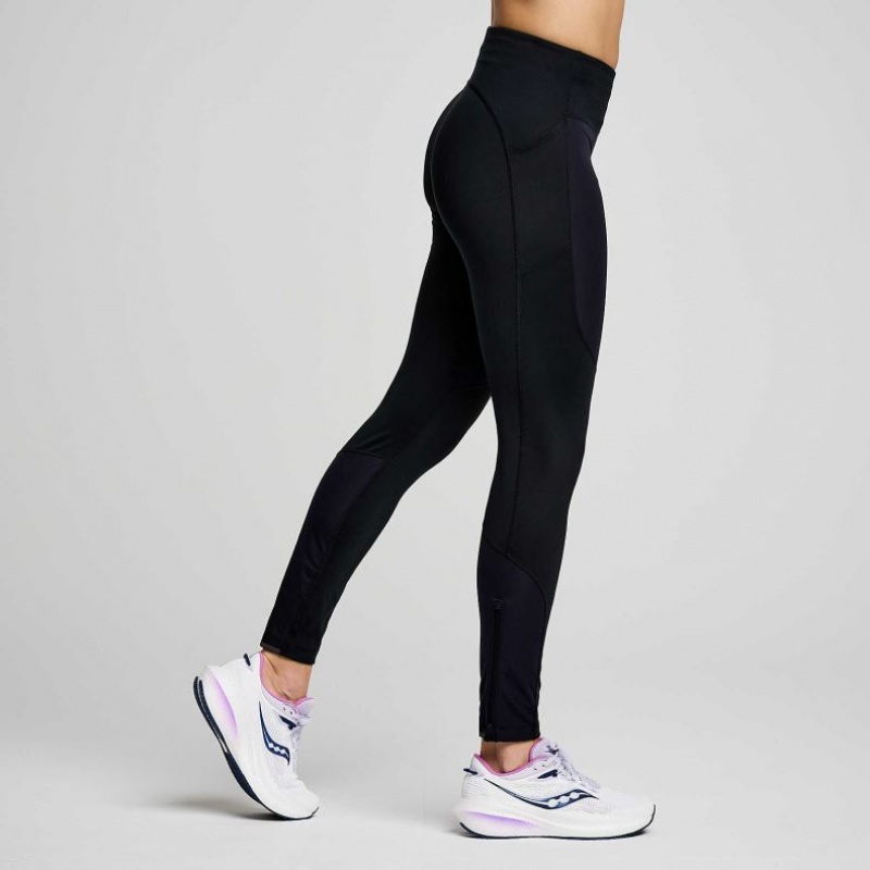 Saucony Runshield Women's Tight Black | NEW ZEALAND PQKRA