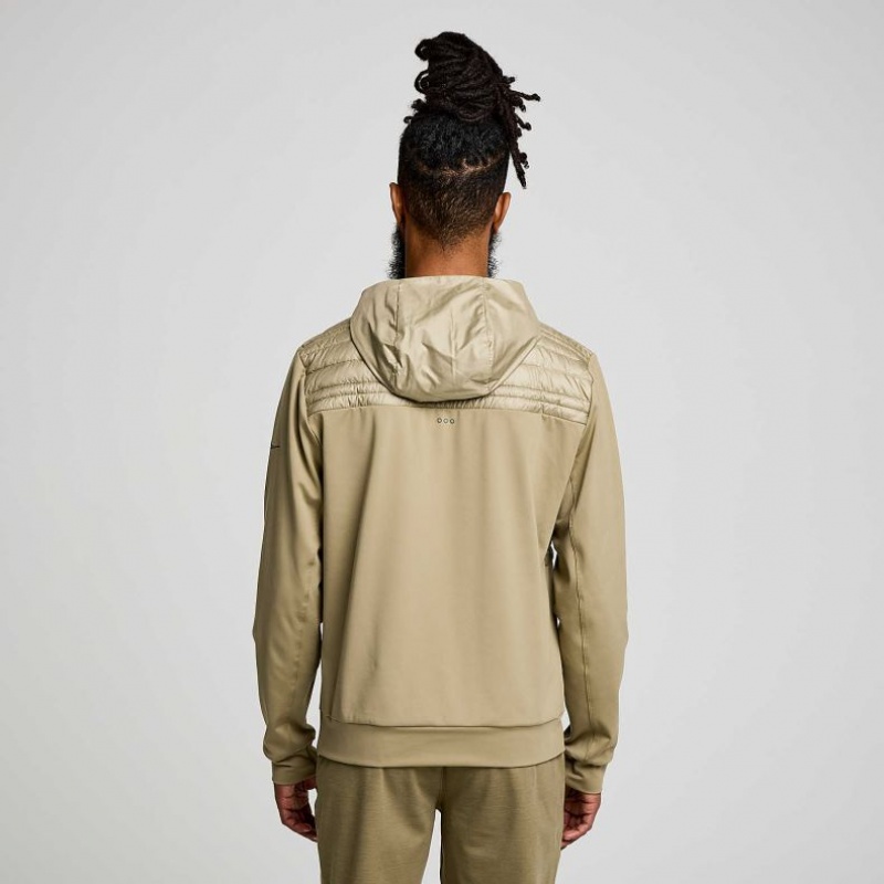 Saucony Solstice Oysterpuff Men's Hoodie Olive | NZ TNOQV