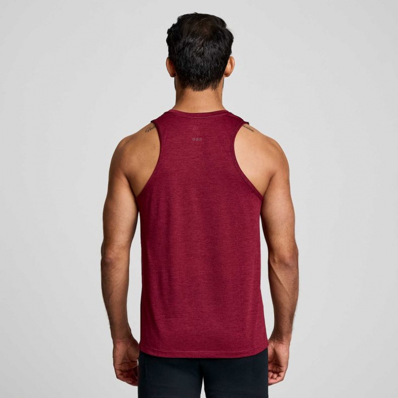 Saucony Stopwatch Men's Singlet Burgundy | NEW ZEALAND CLKTN