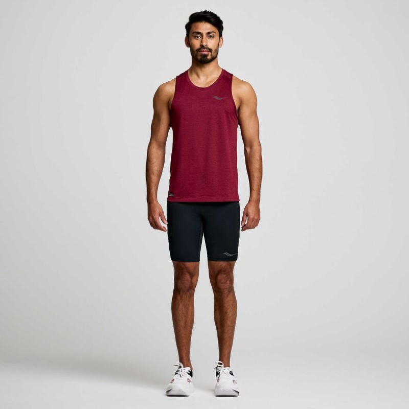 Saucony Stopwatch Men's Singlet Burgundy | NEW ZEALAND CLKTN