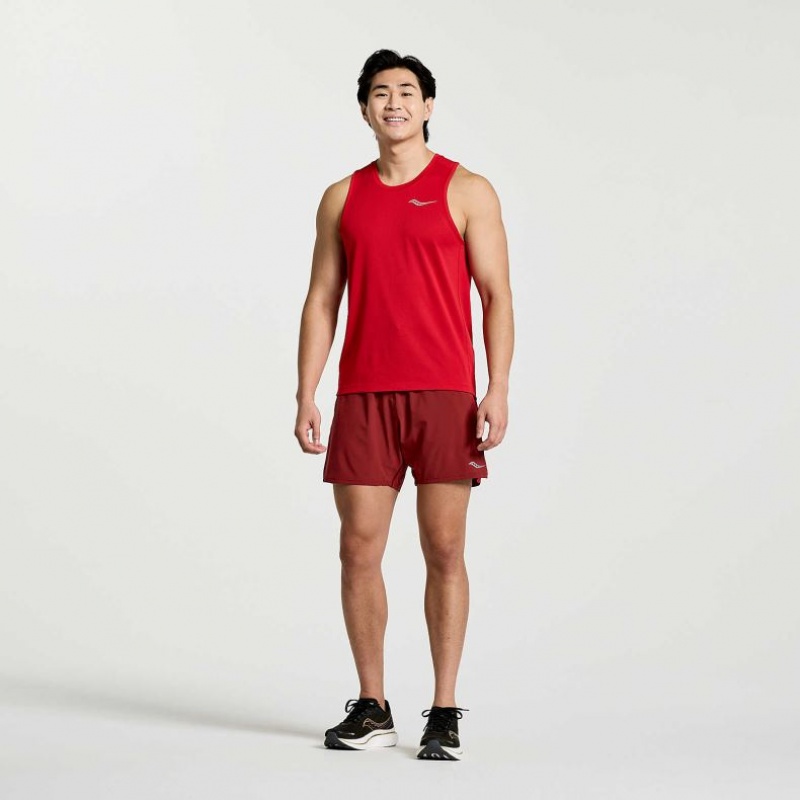 Saucony Stopwatch Men's Singlet Red | NZ OCUXP