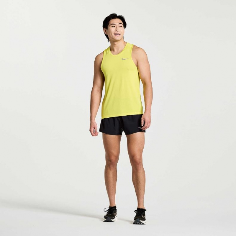 Saucony Stopwatch Men's Singlet Yellow | NEW ZEALAND WSTFO