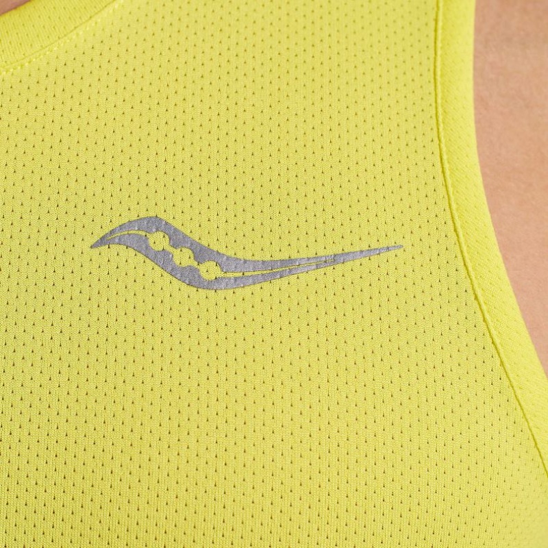 Saucony Stopwatch Men's Singlet Yellow | NEW ZEALAND WSTFO