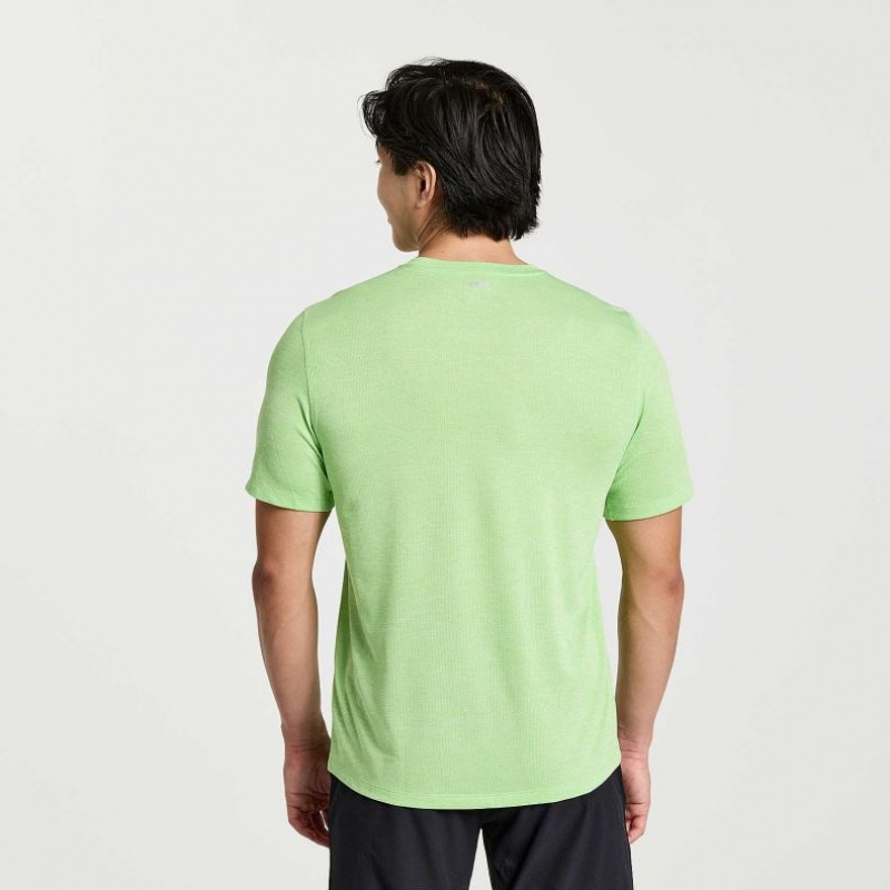 Saucony Stopwatch Short Sleeve Men's T-Shirt Mint | NZ JTSDV