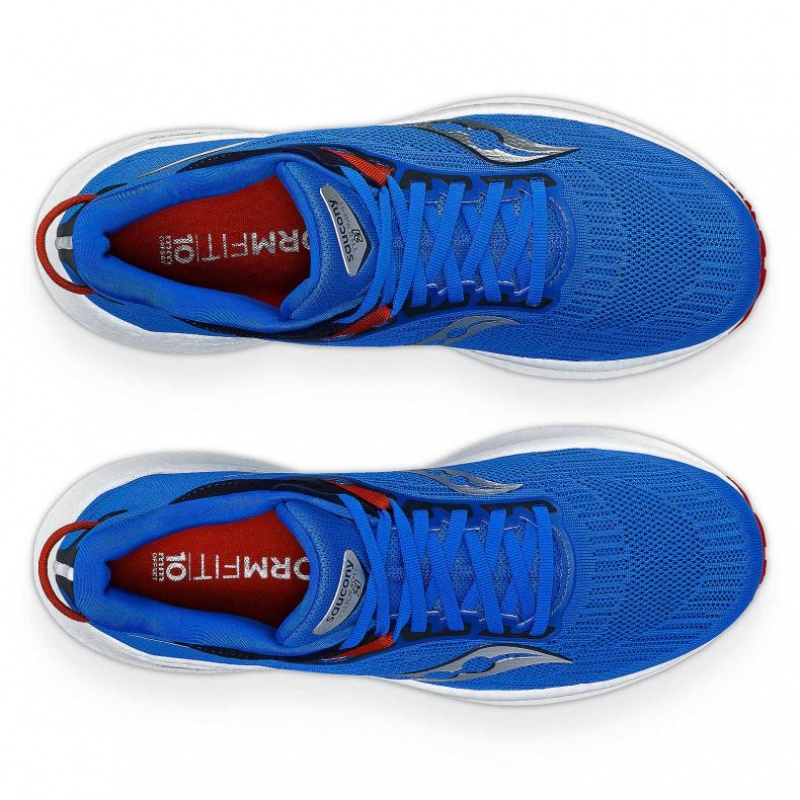 Saucony Triumph 21 Men's Running Shoes Blue | NEW ZEALAND QEUCY