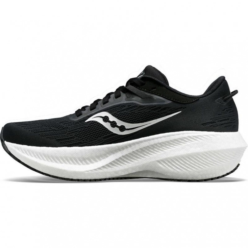 Saucony Triumph 21 Men's Running Shoes Black / White | NZ URVYC