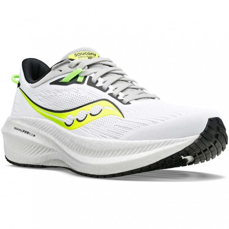 Saucony Triumph 21 Men's Running Shoes White | NEW ZEALAND TFIWX