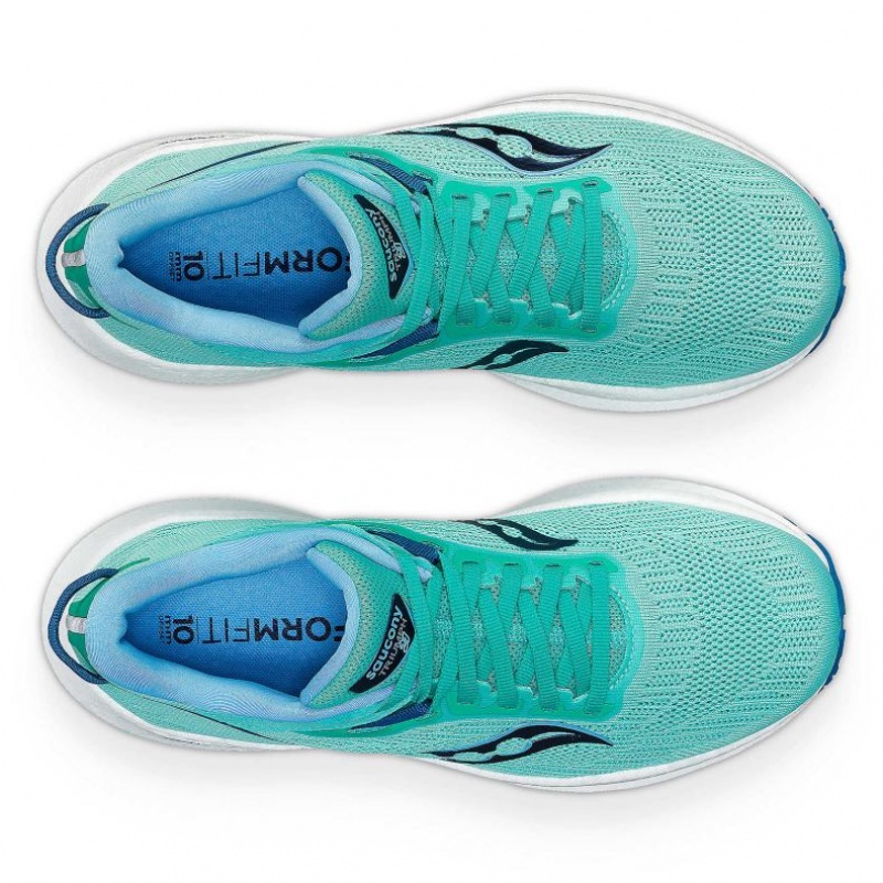 Saucony Triumph 21 Women's Running Shoes Turquoise | NEW ZEALAND WXBDJ