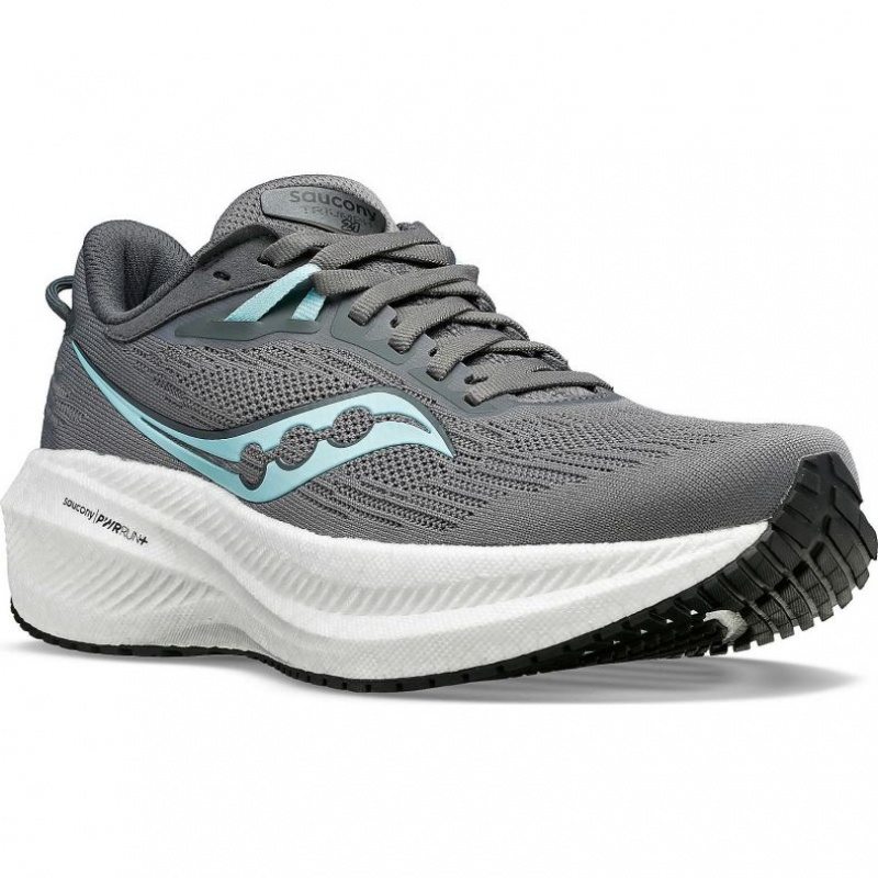 Saucony Triumph 21 Women's Running Shoes Grey | NZ IEJUM