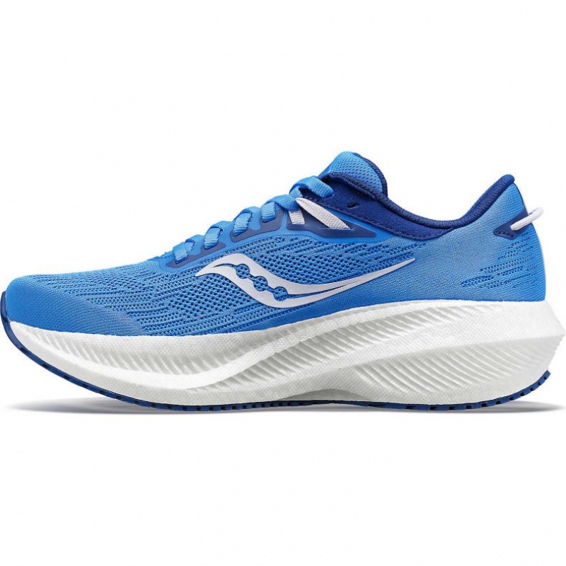 Saucony Triumph 21 Women's Wide Running Shoes Blue | NEW ZEALAND XQMRT