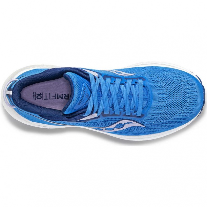 Saucony Triumph 21 Women's Wide Running Shoes Blue | NEW ZEALAND XQMRT