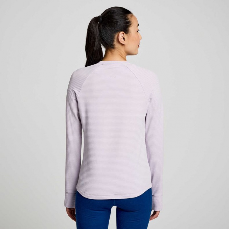 Saucony Triumph 3D Crew Women's Sweatshirt Purple | NZ EJYNF