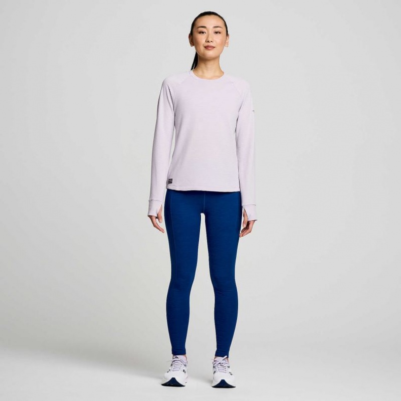 Saucony Triumph 3D Crew Women's Sweatshirt Purple | NZ EJYNF