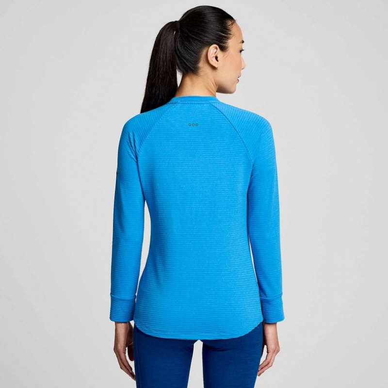 Saucony Triumph 3D Crew Women's Sweatshirt Blue | NEW ZEALAND IDLCM