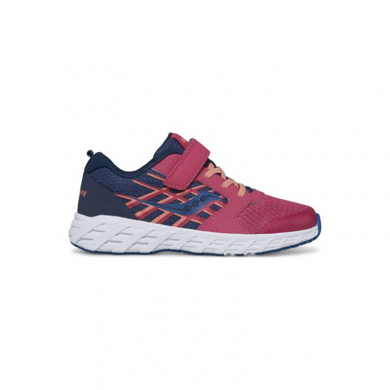 Saucony Wind 2.0 A/C Big Kids\' Sneakers Navy / Red | NEW ZEALAND JIRGT