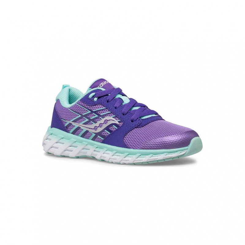 Saucony Wind 2.0 Lace Big Kids' Sneakers Purple | NEW ZEALAND HTVCF