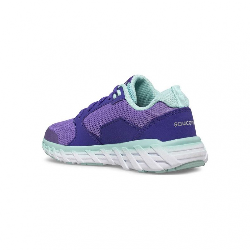 Saucony Wind 2.0 Lace Big Kids' Sneakers Purple | NEW ZEALAND HTVCF